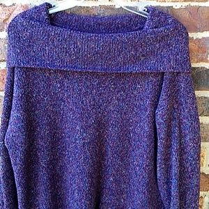 Lane Bryant purple cowl neck sweater